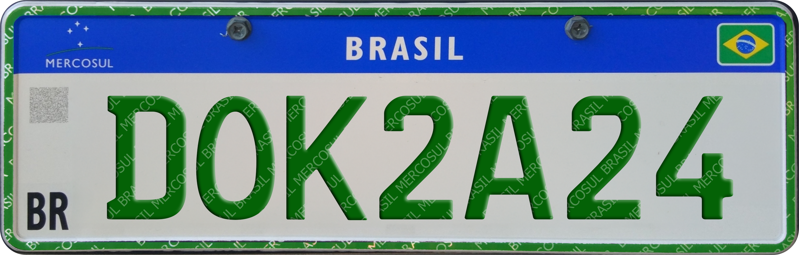 Ilustração de uma placa verde DOK 2024