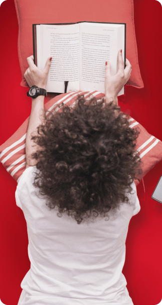 imagem garota lendo - dok